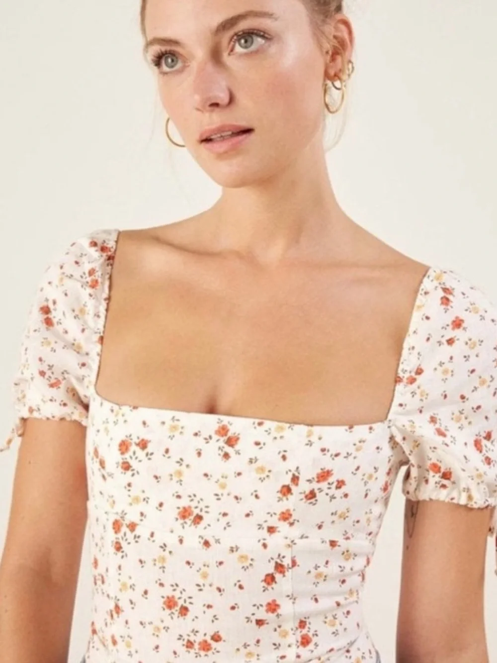 Reformation River Top in Veronica Floral
